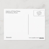 Carte postale du palais d'hiver (Dos)