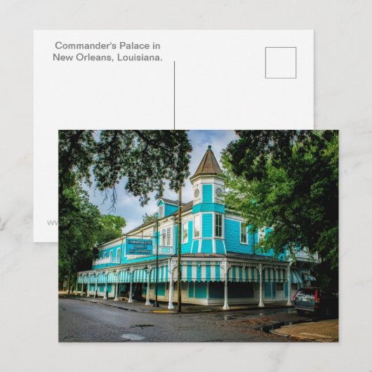 Carte postale du palais du Commandant (Devant / Derrière)