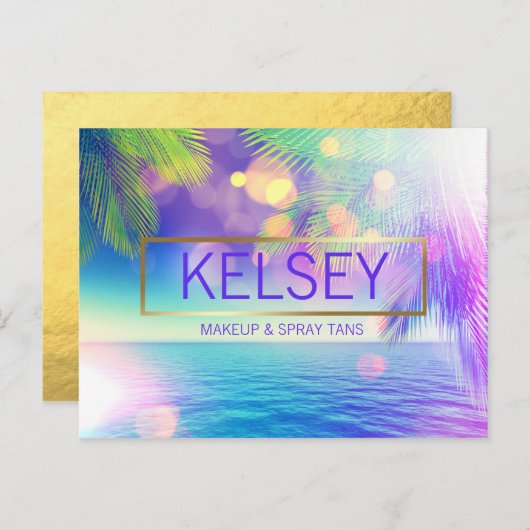 Carte postale du palmier radieux (Devant / Derrière)