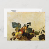 Carte postale du panier de fruits de Caravage (Devant / Derrière)