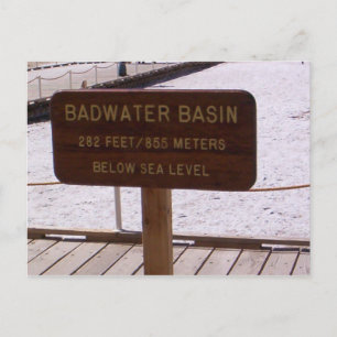 Carte postale du panneau du bassin