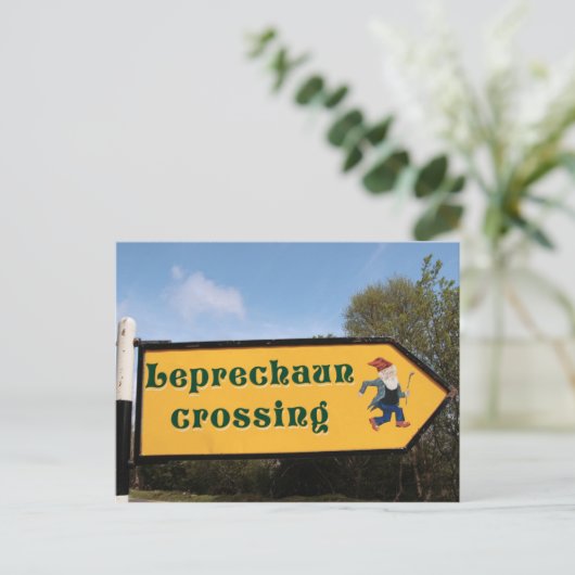 carte postale du panneau leprechaun (Debout devant)