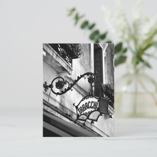 Carte postale du panneau Tabacci (Debout devant)