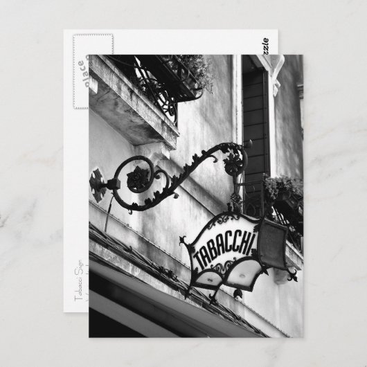 Carte postale du panneau Tabacci (Devant / Derrière)