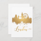 Carte postale du panorama de Londres (Devant / Derrière)