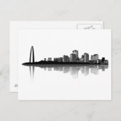 Carte postale du panorama de St. Louis (n/b) (Devant / Derrière)