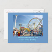 Carte postale du parc d'attractions Astroland (Con (Devant / Derrière)