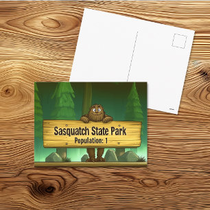 Carte postale du parc d'État Sasquatch – Bigfoot d