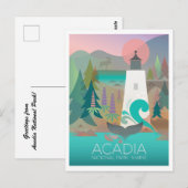 Carte postale du parc national Acadia (Devant / Derrière)