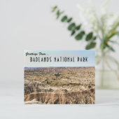 Carte postale du parc national Badlands (Debout devant)