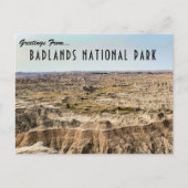 Carte postale du parc national Badlands (Devant)