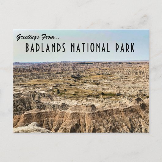 Carte postale du parc national Badlands (Devant)