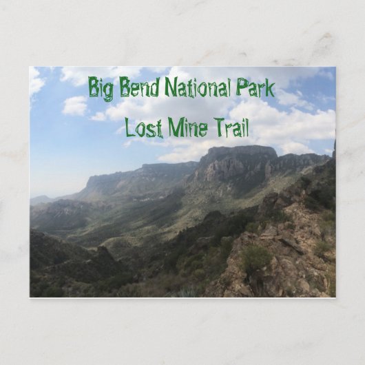 Carte postale du parc national Big Bend (Devant)
