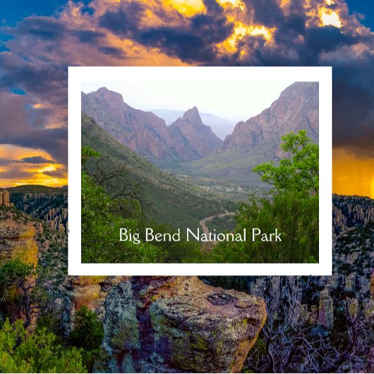 Carte postale du parc national Big Bend