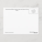 Carte postale du parc national Crater Lake (Dos)