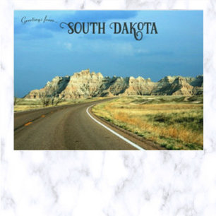 Carte postale du parc national de Badlands, Dakota