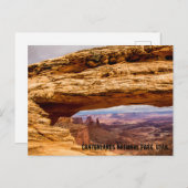 Carte postale du parc national de Canyonlands (Devant / Derrière)