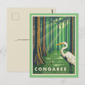 Carte postale du parc national de Congaree SC (Devant / Derrière)