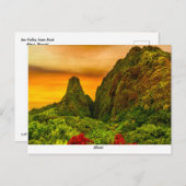 Carte postale du parc national de la vallée d'Iao (Devant / Derrière)