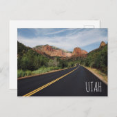 Carte postale du parc national de la Zion Utah (Devant / Derrière)