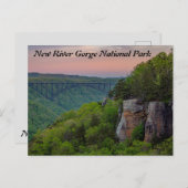 Carte postale du parc national de New River Gorge (Devant / Derrière)