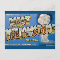 Carte postale du parc national de West Yellowstone