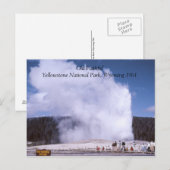 Carte postale du parc national de Yellowstone (Devant / Derrière)