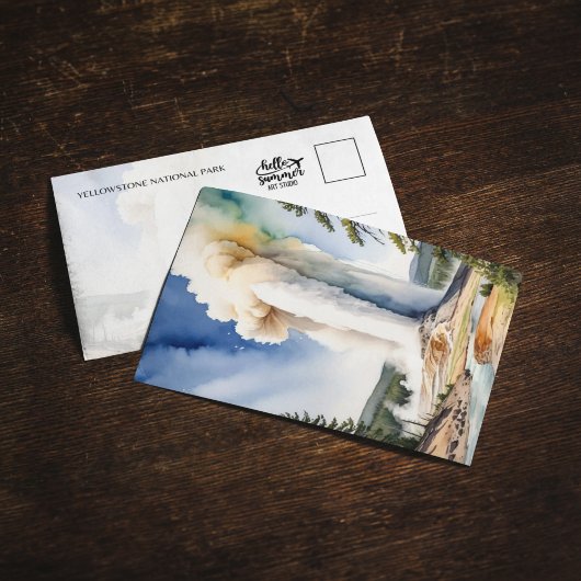 Carte postale du parc national de Yellowstone Old 