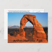 Carte postale du Parc national des Arches (Devant / Derrière)