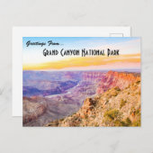 Carte postale du parc national du Grand Canyon (Devant / Derrière)