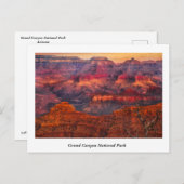 Carte postale du parc national du Grand Canyon (Devant / Derrière)