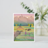 Carte postale du parc national du Grand Teton (Debout devant)