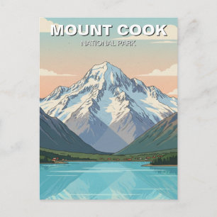 Carte postale du parc national du Mont Cook en Nou