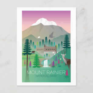 Carte postale du parc national du Mont-Rainier