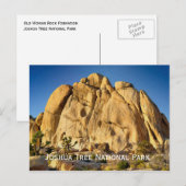 Carte postale du parc national Joshua Tree (Devant / Derrière)