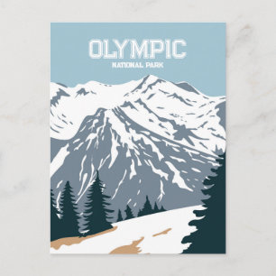 Carte postale du parc national olympique Washingto