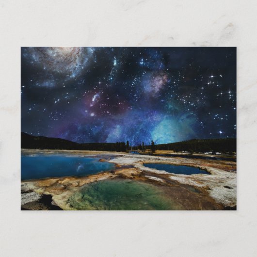Carte postale du parc national Starry Sky Yellowst (Devant)