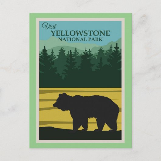 Carte postale du parc national Yellowstone (Devant)