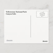 Carte postale du parc national Yellowstone (Dos)