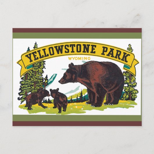 Carte postale du parc national Yellowstone (Devant)
