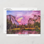 Carte postale du parc national Yosemite (Devant / Derrière)