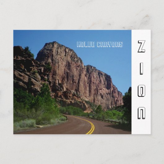 Carte postale du parc national Zion (Devant)