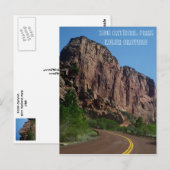 Carte postale du parc national Zion (Devant / Derrière)