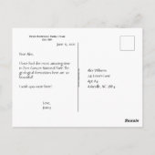 Carte postale du parc national Zion (Dos)