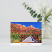 Carte postale du parc national Zion (Debout devant)