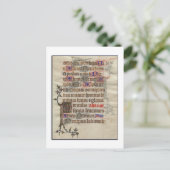 Carte postale du Parchemin médiéval (Debout devant)