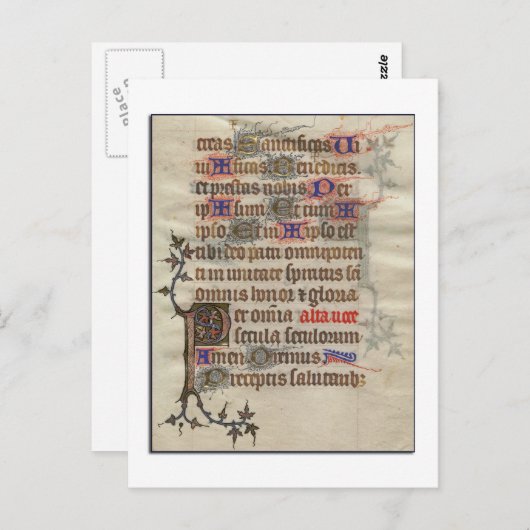 Carte postale du Parchemin médiéval (Devant / Derrière)