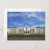 Carte postale du Parlement australien (Devant / Derrière)