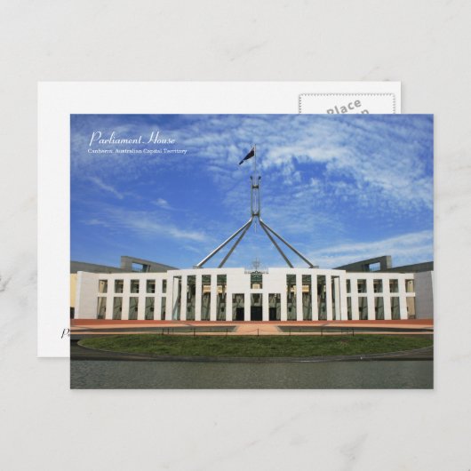 Carte postale du Parlement australien (Devant / Derrière)
