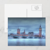 Carte postale du Parlement britannique à Londres (Devant / Derrière)